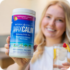 Natural Vitality MAXCALM Suplemento de magnesio en polvo para combatir el estrés.